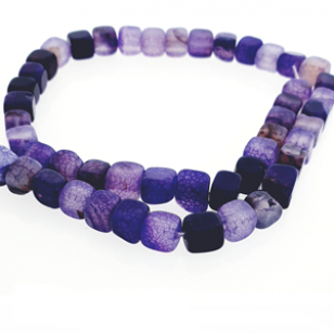 Kralen Amethyst 8x8mm Paars