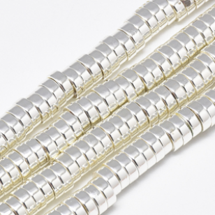 Kralen Hematiet 6x2mm Zilver