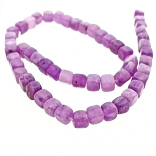 Kralen Jade Lila 8x8mm