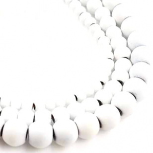 Kralen Hematiet 6mm Wit