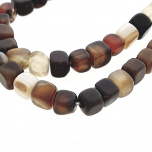 Kralen Lichtbruin Agate 8x8mm