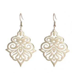 Oorbellen Lotus Rvs Goud