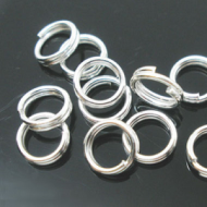 Ringetjes Verzilverd Dubbel 8mm