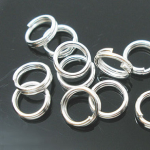 Ringetjes Verzilverd Dubbel 8mm
