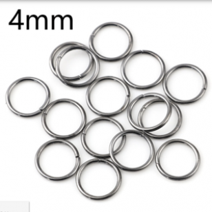 Ringetjes 4mm Nickel 100x