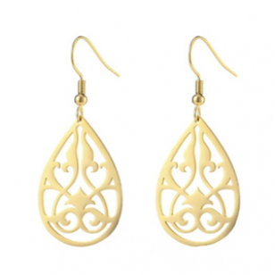 Oorbellen Rvs Lotus Goud