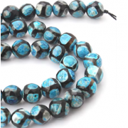 Kralen Facet Agate Blauw 8mm 