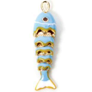 Hanger Vis Emaille 18K L.Blue