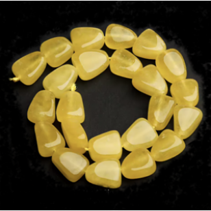 Kralen Chalcedone 16x12mm Geel