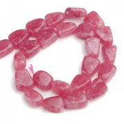 Kralen Chalcedone 16x12mm Hotpink