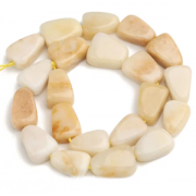 Kralen Chalcedone 16x12mm Beige