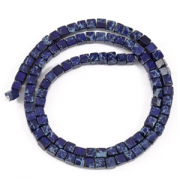 Kralen Jasper 4x4mm Blauw