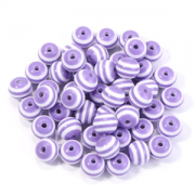 Kralen Resin Strepen 8mm Lila