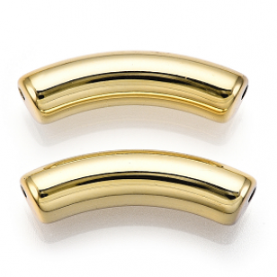 Kraal Acryl Tube Goud 33x8x8mm