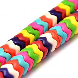 Kralen Howliet Wave 7x4mm