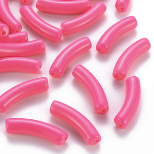 Kraal Acryl Tube 32x9mm HotPink