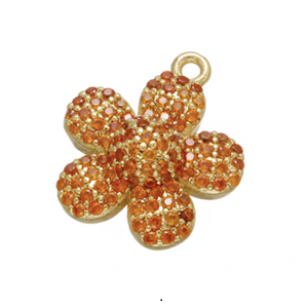 Bedel Bloem 3D Zirkonia 18K 