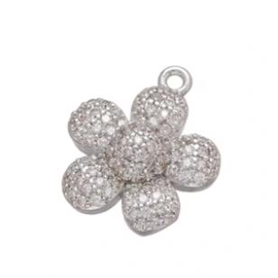 Bedel Bloem 3D Zirkonia 18K 