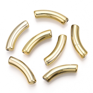 Kraal Acryl Tube Goud 33x8x8mm