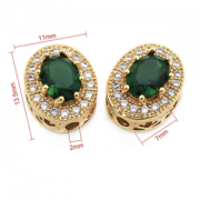 Kraal 18K Zirkonia Smaragd Groen