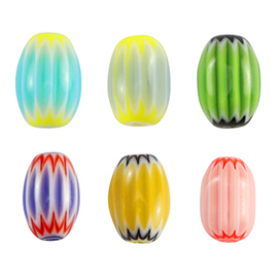 Kralen Millefiori 12x8mm 16x