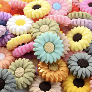 Kraal Siliconen Zonnebloem 20mm