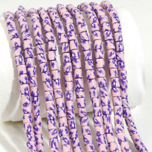 Kralen Polymeer Klei Roze/Paars