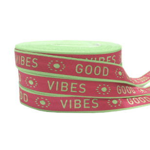 Elastisch Lint 15mm Good Vibes