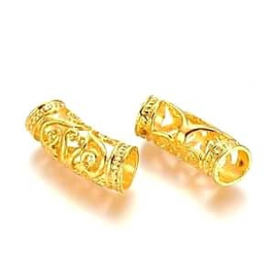 Kraal Tube Goud 26x10mm