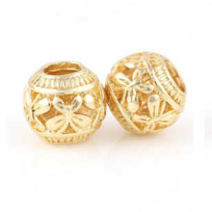 Kraal Goud Vlinder 10x10mm