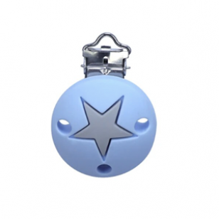 Speenkoord Clip Blauw Ster