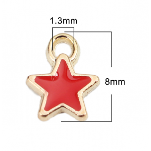 Bedel Ster Emaille Rood 