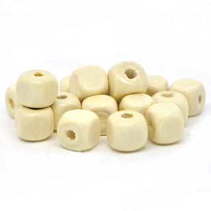 Houten Kubus Kraal 10x10mm