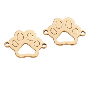 Tussenstuk Hondpoot Rvs Goud