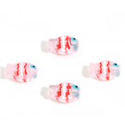 Kraal Lampwork Vis Lichtroze