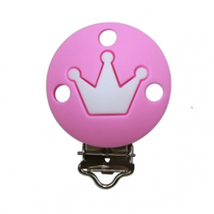 Speenkoord Clip Hotpink Kroon