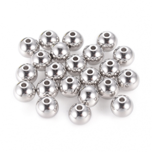 Kralen Stainless steel 8mm 25x
