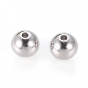 Kralen Stainless steel 8mm 25x