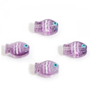 Kraal Lampwork Vis Paars
