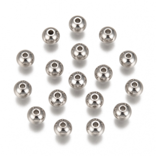 Kralen Stainless 6mm 50x