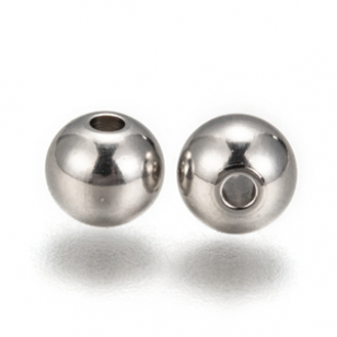 Kralen Stainless 6mm 50x