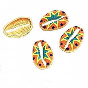 Tussenstuk Schelp Goud Oranje