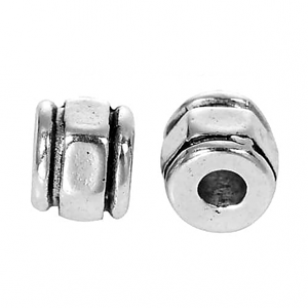Kraal Zilver 6x5mm