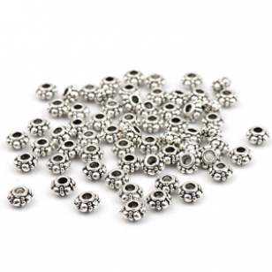 Kralen Metaal 6mm- 10stuks