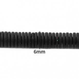 Kralen Hematiet 6mm Zwart Heishi