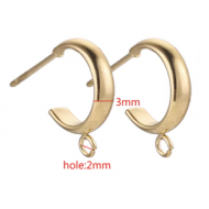 Oorbellen Stainless 23mm Goud 2x