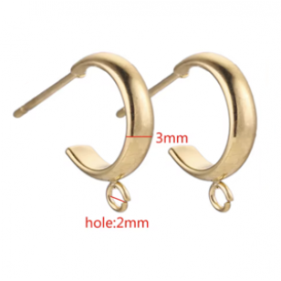 Oorbellen Stainless 23mm Goud 2x