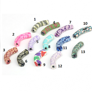 Polymeer Klei Tube Kraal  38x8mm