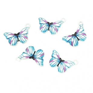 Bedel Vlinder Roze/Blauw 