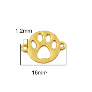 Tussenstuk Hond Pootje goud